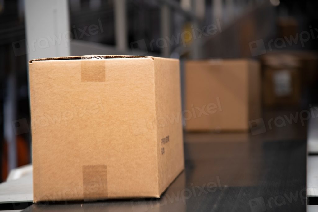Plain cardboard parcels