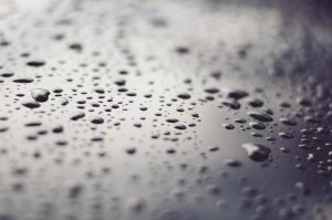 Water droplets on a smooth surface